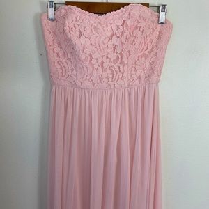 David’s Bridal Size 2 Petal Pink Bridesmaid Dress Unaltered